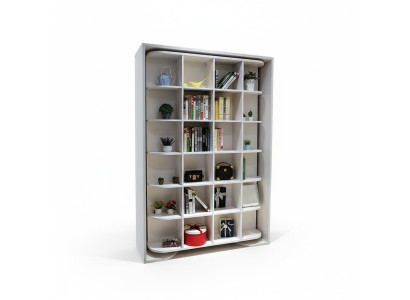 Bed, books, cupboard, shelf, guest bed, cabinets, wall cupboard, wall cabinet, beds
