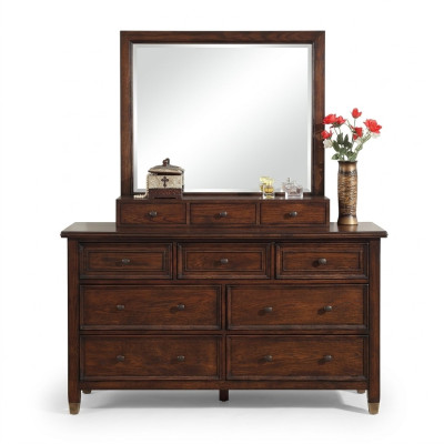 Buffet sideboard dresser with mirror real handmade wood classic sideboards