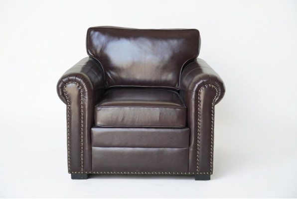 Design armchair leather luxury TV couch 1 seater sofa relax upholstered lounge new