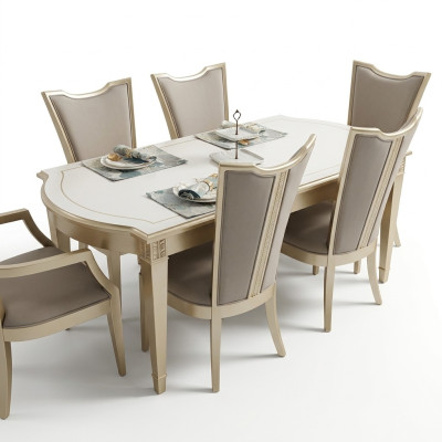 Dining set modern chairs table tables 7-piece. Dining table 6 x chairs dining room set
