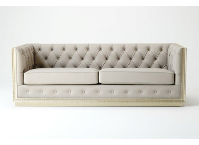 Chesterfield Living Room Sofas Italian Sofa Couch 3 Seater 220 cm Upholstery