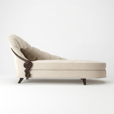 Elegant chaise longue lying Italian furniture wood Italian furniture