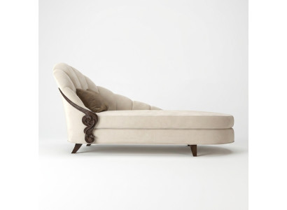 Elegant chaise longue lying Italian furniture wood Italian furniture