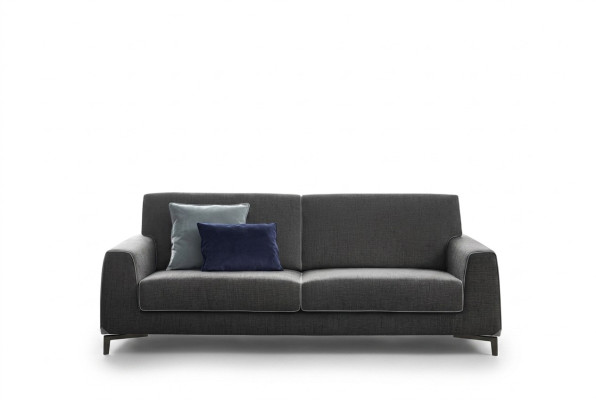 Design Gray Sofa 3-Seater Modern Fabric Couch Sofa Upholstered Sofas Luxury alfitalia