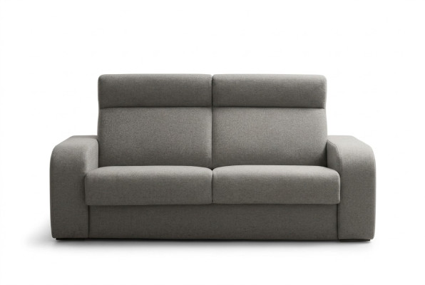 Modern design luxury sofa, 2-seater furniture for living room, gray textile alfitalia