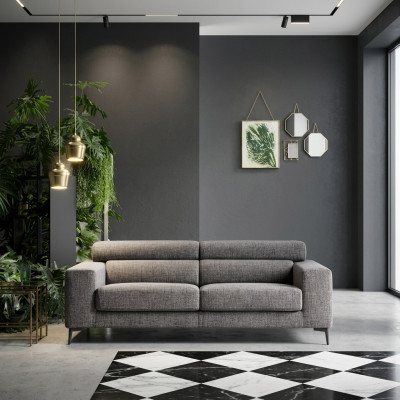Modern 3-seater Sofa Room Furniture Gray Design Three-seater Couch Upholstered Sofa