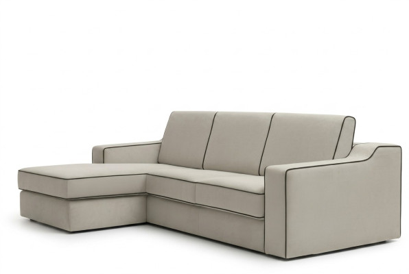 Design Textile Modern Couch Luxury Corner Sofa L-Shape Furniture Upholstery Beige alfitalia