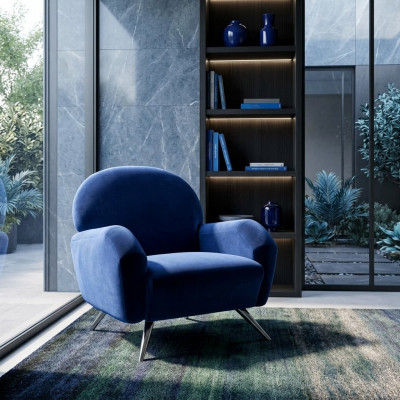 Sofa Couch Upholstered Chair Modern Contemporary Upholstered Armchair Italy 1-Seater