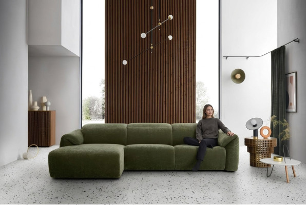 Fabric sofa couch living landscape sofa seat corner sofa L-shape Italy new
