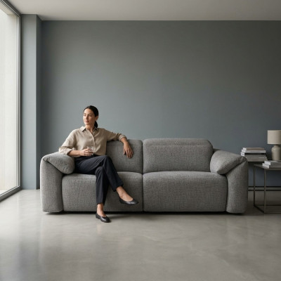 Sofa 3-seater fabric sofa couch living landscape upholstered sofa lounge sofa three-seater new