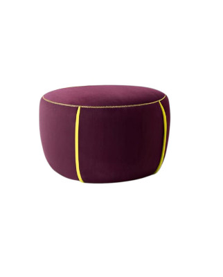 Oval Design Upholstered Stool Footstool Ottoman Seat Fabric Upholstered Pouf