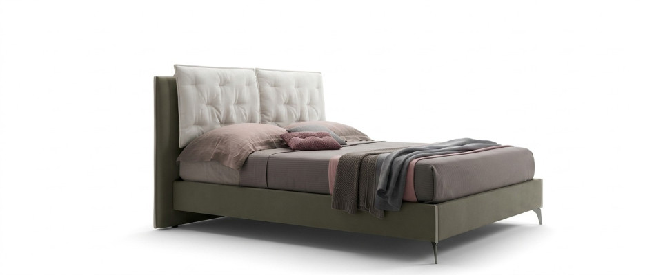 Designer bed bedroom beds textile hotel luxury fabric upholstery seat Italy