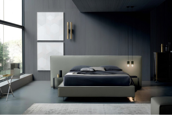 Luxury Upholstered Velvet Fabric Designer Bed Bedroom Beds Leather Hotel New