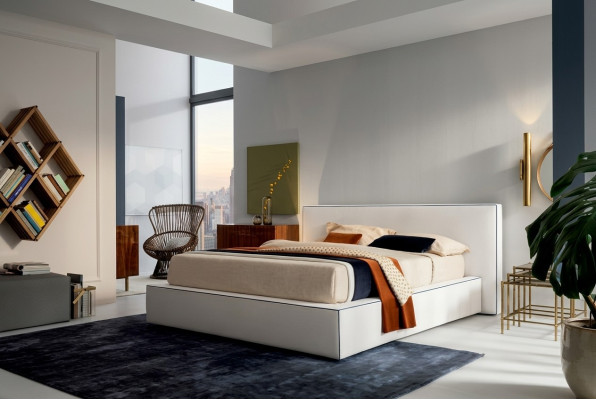 Italian designer bed bedroom beds textile hotel luxury upholstered furniture