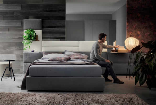 Double hotel beds, marriage bed 180x200 cm, sleeping room, wood luxury design bed, upholstery