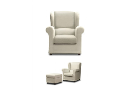 Lounge chair cocktail chair recliner armchair upholstered armchair + stool club chair