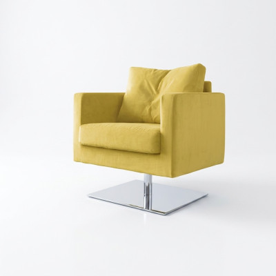 Armchair Chair Upholstery Television Textile Yellow Luxury Fabric Design Lounge Club Relax New