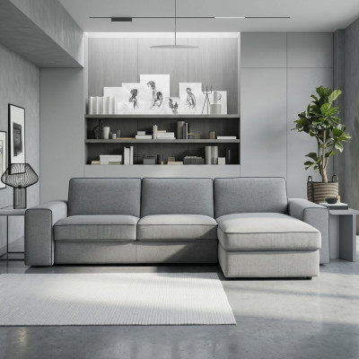 Modern luxury corner textile wood sofa L-shape alfitalia design upholstery living room