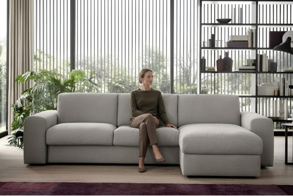 Sectional corner sofa couch upholstery Alfitalia corner sofa fabric L-shape