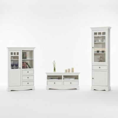 Living room set: display cabinet, bookshelf, sideboard, wall units, dressers, design 3-piece set, new.