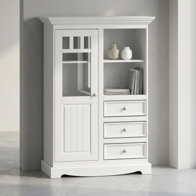 Sideboard country style living room wall shelves wood shelf bookcase cabinet