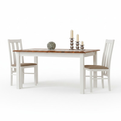 Country House Wooden Dining Table Table Wood Tables 150/197cm Dining Room Extendable
