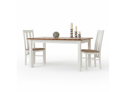 Country House Wooden Dining Table Table Wood Tables 150/197cm Dining Room Extendable