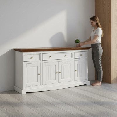 Sideboard Designer Chest Chest of Drawers Shelf Wood Cabinet Cabinets Wood Sideboard New