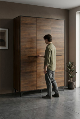 Cabinet Handcrafted Solid Wood Cabinet Wardrobe Bedroom Wood New