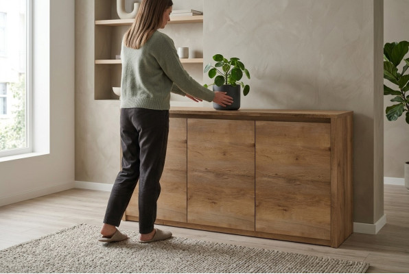 Modern wooden dresser sideboard dressers living room cabinet 130cm XL low boards