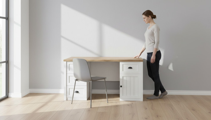 Desk Wood Wooden Desk Massive Table Office Furniture Country House Office Furniture Tables
