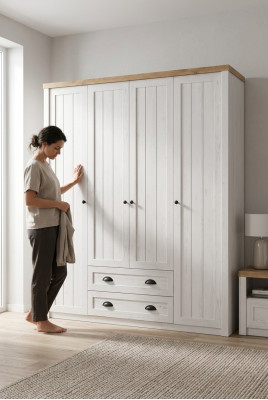 Modern style wardrobe closet wooden coat rack bedroom Art Deco