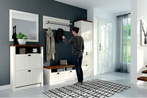 Wardrobe Set Wood Storage Door Wardrobe 5-piece New Hallway Wardrobe Hall Set