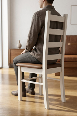 Classic country house upholstered armchair, single-seater chair, textile room armchair.