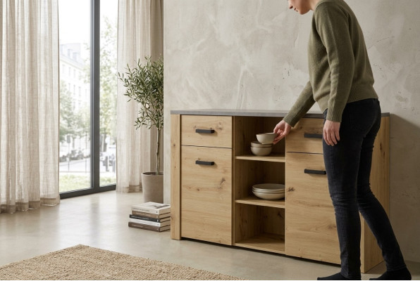Dresser cabinet sideboard furniture sideboard wood shelf country house chest of drawers cabinets