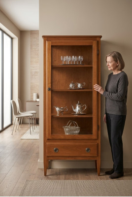 Display cabinet sideboard shelf modern style living room glass cabinet showcases new