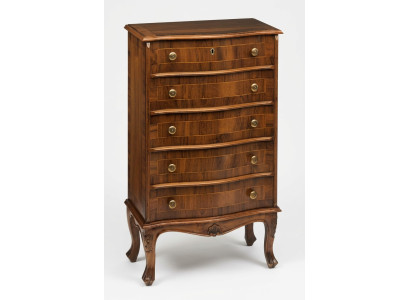 Modern chest of drawers in brown - 5-drawer bedroom cabinet versatile new