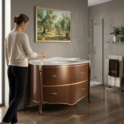 Classic washbasin cabinet sink base cabinet Italian bathroom