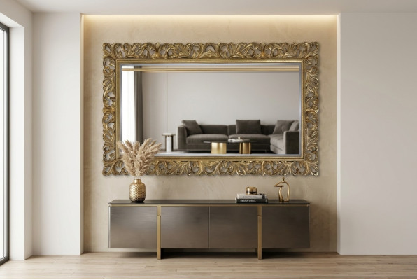Italian Classical Designer Mirror Furniture Wall Mirror Wood - Model 1576