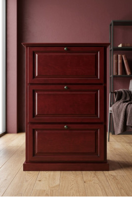Shoe cabinet 3-compartment dresser solid wood furniture shoe bin shoe shelf shelf