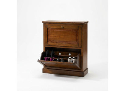 Shoe cabinet 2 compartment sideboard solid wood furniture cabinet shoe shelf shelves new