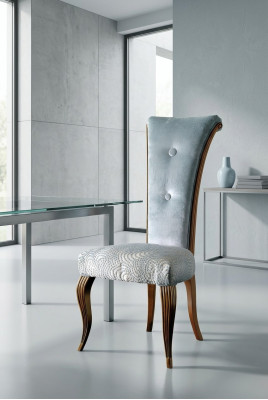 Lounge club chair without armrests luxury new classic chair 1x dining room armchair