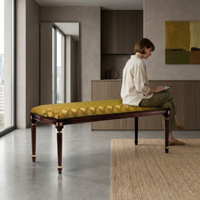Design Luxury Stool Upholstery Modern Seat Textile Relax Side Sofa Chesterfield