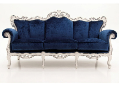 Textile sofa couch upholstery sofa 3-seater couches sofas Art Deco three-seater new