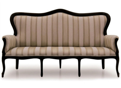 Design three-seater couch upholstered sofa Art Deco 3-seater sofas room furniture brown seat