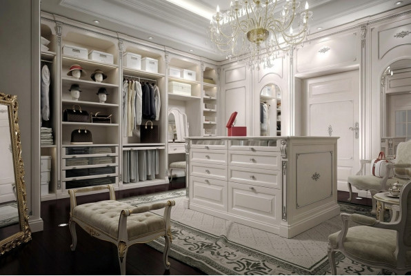 Walk-in Closet Luxury Classic Wardrobe Dressing Room Custom-Made