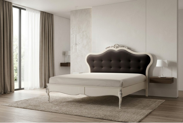 Bedroom design luxury bed 180x200 textile double bed frame beige beds new