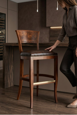 Stool Barstool Royal Upholstered Classic Velvet 1-Seater Antique Style Chair