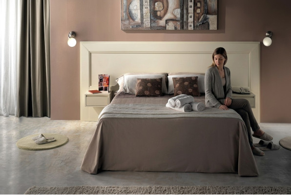Modern Luxury Furniture 4-piece Set Hotel Equipment 2x Beds + Nightstand
