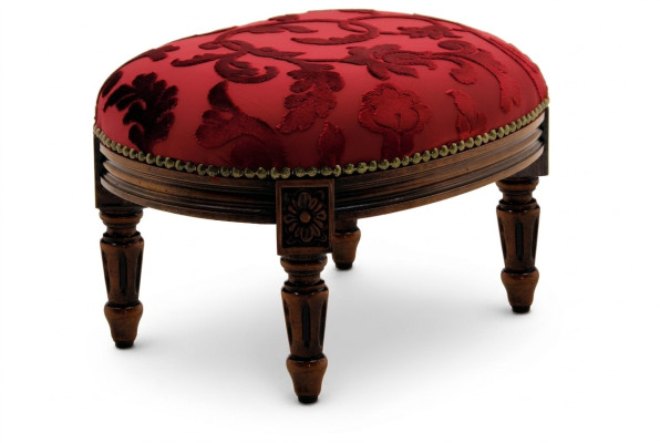 Luxurious designer upholstered stool: Multifunctional ottoman in exquisite style